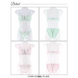 スカラップフェミニンフルーレットブラジャー&フルバックショーツ | Dazzy | 詳細画像9