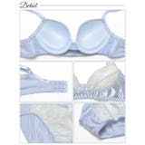 フェミニンサテンフルーレット脇高ブラジャー&フルバックショーツ | Dazzy | 詳細画像10