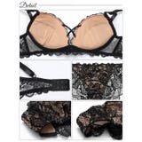[3点セット]シュクレフルールレースブラジャー&バック透けフルバック&Tバックシ… | Dazzy | 詳細画像10 