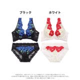 ゴージャスビビットローズブラジャー&バック透けフルバックショーツ | Dazzy | 詳細画像7
