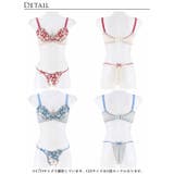 ブルームレーシィマテリアルブラジャー&バック透けTバックショーツ | Dazzy | 詳細画像9