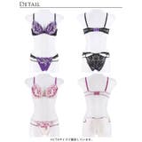 [Reinest]ノーブルボタニークフラワーブラジャー&バック透けフルバックショ… | Dazzy | 詳細画像9 