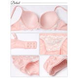 【3点セット】チュールロゼットレースブラジャー&フルバック&Tバックショーツ | Dazzy | 詳細画像10