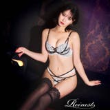 モダンクロスコードレースブラジャー&バック透けフルバックショーツ | Dazzy | 詳細画像6