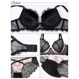 パステルサテンクロスレーシィ脇高ブラジャー&バック透けフルバックショーツ | Dazzy | 詳細画像10