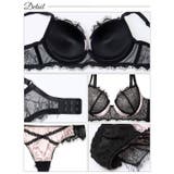 パステルサテンクロスレーシィ脇高ブラジャー&バック透けTバックショーツ | Dazzy | 詳細画像10 