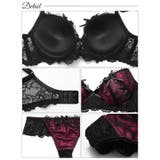 [EFサイズ] ゴシックスピンドルリボン脇高ブラジャー&バック透けTバックショー… | Dazzy | 詳細画像10 