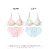 レーシィカット水彩ブロッサムブラジャー&フルバックショーツ | Dazzy | 詳細画像8 