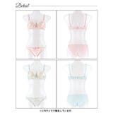 レーシィカット水彩ブロッサムブラジャー&フルバックショーツ | Dazzy | 詳細画像9 