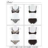 [EFサイズ] クラシックモダンローズ脇高ブラジャー&フルバックショーツ | Dazzy | 詳細画像9 