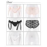 ロマンティックリボンレースバック透けフルバックショーツ単品 | Dazzy | 詳細画像7 