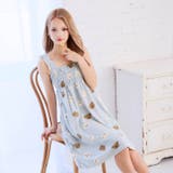 ファンシープリントノースリーブワンピースルームウェア | Dazzy | 詳細画像2 