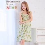 ファンシープリントノースリーブワンピースルームウェア | Dazzy | 詳細画像4 