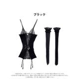 [2点セット] ハートビジューレースガーターストッキングベビードール | Dazzy | 詳細画像6 
