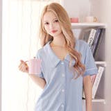 ケーブルパイピング半袖トップス&ショートパンツルームウェア | Dazzy | 詳細画像7 