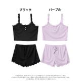 フロントボタンレースキャミ&ショートパンツルームウェア | Dazzy | 詳細画像8