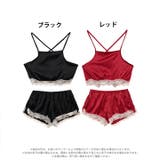バッククロスヘムレースキャミソール&タップパンツルームウェア | Dazzy | 詳細画像6 