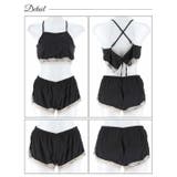 バッククロスヘムレースキャミソール&タップパンツルームウェア | Dazzy | 詳細画像7 