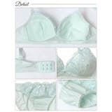 [ノンワイヤー] フラワーリボンチャーミングブラジャー&フルバックショーツ | Dazzy | 詳細画像10 