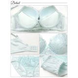 [ノンワイヤー] リボンフルールスイート脇高ブラジャー&フルバックショーツ | Dazzy | 詳細画像10 