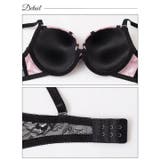 レオパードサテンライン脇高ブラジャー&バック透けフルバックショーツ | Dazzy | 詳細画像9 