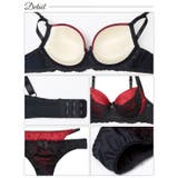 [かとゆり着用] ラグジュアリーサテンローズ脇高ブラジャー&Tバックショーツ | Dazzy | 詳細画像10 