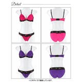 ジュエリーフラワープリーツ脇高ブラジャー&フルバックショーツ | Dazzy | 詳細画像9