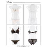 エレガンスシアーレース脇高ブラジャー&バック透けフルバックショーツ | Dazzy | 詳細画像9