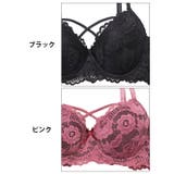 ローズレーシィストリング脇高ブラジャー&バック透けフルバックショーツ | Dazzy | 詳細画像11