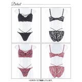 ローズレーシィストリング脇高ブラジャー&バック透けフルバックショーツ | Dazzy | 詳細画像9