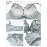 ボタニカルダスティーレースブラジャー&バック透けフルバックショーツ | Dazzy | 詳細画像10