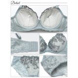  ボタニカルダスティーレースブラジャー&バック透けフルバックショーツ | Dazzy | 詳細画像10 