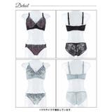  ボタニカルダスティーレースブラジャー&バック透けフルバックショーツ | Dazzy | 詳細画像9 