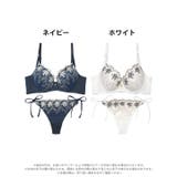 フルーレットガーデン脇高ブラジャー&サイド紐Tバックショーツ | Dazzy | 詳細画像8