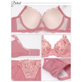 ミルキープティットフルール脇高ブラジャー&フルバックショーツ | Dazzy | 詳細画像10 