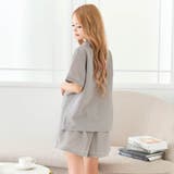 ナチュラルパイピング半袖トップス&ショートパンツルームウェア | Dazzy | 詳細画像7 