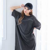 ワンカラーロゴ半袖ロングTシャツワンピースルームウェア | Dazzy | 詳細画像6