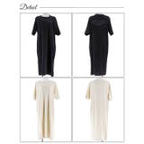 ワンカラーロゴ半袖ロングTシャツワンピースルームウェア | Dazzy | 詳細画像8