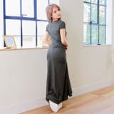 クロップド半袖トップス&フレアロングスカートセットアップ | Dazzy | 詳細画像6 