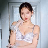 シャンデリアレースアップブラジャー&フルバックショーツ | Dazzy | 詳細画像4