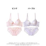 スウィートフローラルシャイニー脇高ブラジャー&フルバックショーツ | Dazzy | 詳細画像7