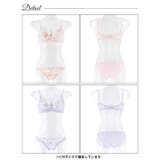 スウィートフローラルシャイニー脇高ブラジャー&フルバックショーツ | Dazzy | 詳細画像8