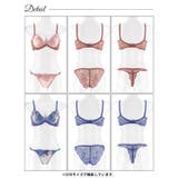 [3点セット] ローズブロッサムレース脇高ブラジャー&バック透けフルバック&Tバ… | Dazzy | 詳細画像9 