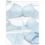 [ノンワイヤー] スウィートレースアップリボン脇高ブラジャー&フルバックショーツ | Dazzy | 詳細画像10 
