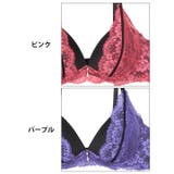 ディープグラマラスレーシィ脇高ブラジャー&バック透けフルバックショーツ | Dazzy | 詳細画像11