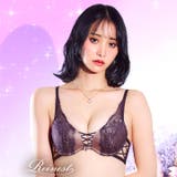 [A～Gサイズ 選べるショーツタイプ] スモーキーレースコードブラジャー&バック… | Dazzy | 詳細画像3 