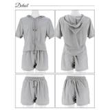 クロップド丈半袖ジップパーカー&ショートパンツ | Dazzy | 詳細画像7 