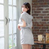 スウェットパーカーショートパンツオールインワン | Dazzy | 詳細画像6
