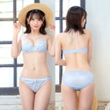 ストライプリボンチャーミングブラジャー&フルバックショーツ | Dazzy | 詳細画像5