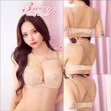 フェミニンミューズフラワーブラジャー&フルバックショーツ | Dazzy | 詳細画像2